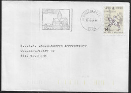 Belgium. Stamps Sc. 1332 On Commercial Letter, Sent From Oudenaarde On 17.05.1990 For Wevelgem - Storia Postale