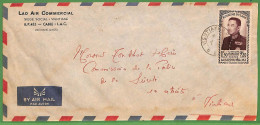 ZA1833 -  LAOS - Postal History - SINGLE  STAMP On COVER - 1951 - Laos