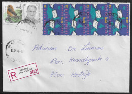 Belgium. Stamps Sc. 1733, 1758, 1785 On Registered Commercial Letter, Sent From Kortrijk On 31.05.2000 For Kortrijk. - Cartas & Documentos