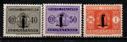 ITALIA RSI - 1944 - SEGNATASSE - VALORI DA 40-50 CENT. E 1 LIRA - MH - Strafport