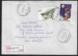 Belgium. Stamps Sc. 1675, 1733 On Registered Commercial Letter, Sent From Wervik On 7.01.2000 For Kortrijk. - Covers & Documents