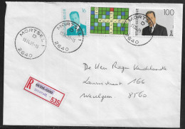 Belgium. Stamps Sc. 1515, 1531, 1578 On Registered Commercial Letter, Sent From Mortsel On 19.04.1995 For Wevelgem. - Brieven En Documenten