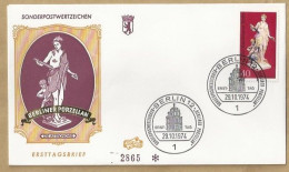 DE.- ERSTTAGSBRIEF. BERLINER PORZELLAN. DIE ASTRONOMIE. SONDERPOSTWERTZEICHEN. ERSTAUSGABE 29.10.1974. BERLIN 12. FDC. - 1971-1980