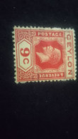 CEYLON- 1911 -25       9 C     GEORGE V.      DAMGALI  SÜRSARJLI - Sri Lanka (Ceylan) (1948-...)