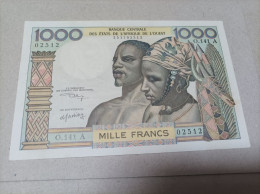 Billete Estados Centrales Africanos, 1000 Francos, Año 1962, UNC - Stati Dell'Africa Occidentale