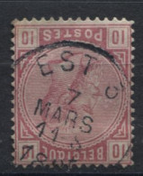 1883 - 38 Obl. Centrale Sc Ambulant EST 3 (tête Plate). Coba 15. TB. Voyez Les Autres Obl. Sur Cette émission - 1883 Leopold II