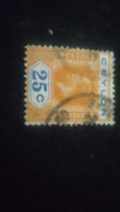 CEYLON- 1911 -25       25 C     GEORGE V.      DAMGALI - Sri Lanka (Ceylan) (1948-...)