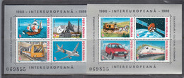 Romania 1988 - INTEREUROPA: Transport, Mi-Nr. Block 239/240, MNH** - Neufs