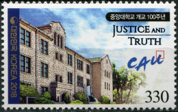 South Korea 2018. Centenary Of Chung-Ang University (MNH OG) Stamp - Corea Del Sur