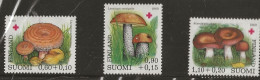 Finland 1980 Red Cross: Mushrooms (III),  Birch Charm, Heiderot Cap,  Mi 864-866 MNH(**) - Unused Stamps