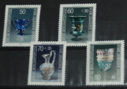 GERMANY BERLIN 1986, Precious Glassware, Art, Glass, Pottery, Mi #765-8, MNH** - Glasses & Stained-Glasses