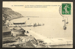 PORT EN BESSIN " La Tour Vauban  "   1908  Animée - Port-en-Bessin-Huppain