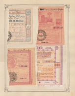 Egypt - 1943-4 - RARE - Lot, Vintage Various Lotteries - Sticked From Upper Side - Unused Stamps