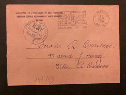 LETTRE DOUANES FRANCAISES HONFLEUR OBL.MEC.30-7 1982 14 HONFLEUR CALVADOS - Frankobriefe