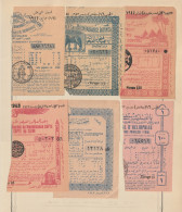 Egypt - 1943-4 - RARE - Lot, Vintage Various Lotteries - Sticked From Upper Side - Nuevos