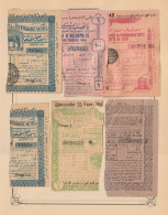 Egypt - 1943-4 - RARE - Lot, Vintage Various Lotteries - Sticked From Upper Side - Nuevos