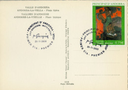 2003 , ED. 608 -  PINTURA , CENTENARIO  MUERTE DE PAUL GAUGUIN , MAT. PRIMER DIA , FDC , ANDORRA FRANCESA , SVV , ATM - FDC