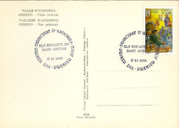 2004 , ED. 612 -  TRADICIONES Y LEYENDAS ANDORRANAS  , MAT. PRIMER DIA , FDC , ANDORRA FRANCESA - FDC