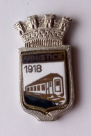 P100 Pin's Armée Militaire Wagon 2419D Signature Armistice 1918 Compiègne Osie Armoiries Blason Achat Immédiat - Militaria