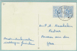 Postkaart Met Sterstempel WOESTEN - 1965 - Sterstempels