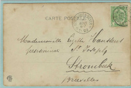 Postkaart Met Sterstempel STROMBEEK-BEVER - 1903 - Sternenstempel