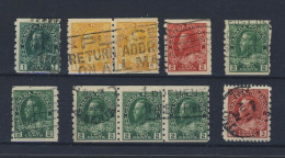 10x Canada Admiral Coil Stamps #125 Pair Of126-127 5x128 129 Guide Value= $37.50 - Coil Stamps