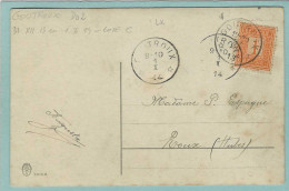 Postkaart Met Sterstempel GOUTROUX - 1914 - Sellos Con Estrellas