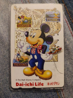 Scheda Telefonica Giappone Disney. Phonecard Japan Disney. "Mickey". Usata. - Disney