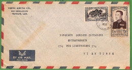 ZA1838 -  LAOS - Postal History - AIRMAIL  COVER - 1953 - Laos