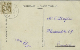 Postkaart Met Sterstempel DADIZEELE - 1935 - Postmarks With Stars