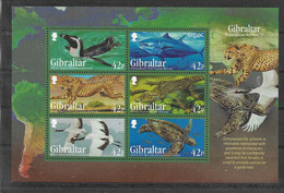 2013 GIBRALTAR 1568-73 Ou F 1569 ** Animaux Envoie De Disparition III, Félin, Poisson, Oiseau, Tortue - Gibraltar