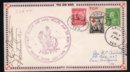 USA -  1931 - ABILENE  AM 33   FIRST  FLIGHT  COVER  ,SIGNED  - 1c. 1918-1940 Briefe U. Dokumente