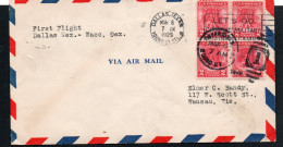 USA -  1929 - DALLAS  WACO  FIRST  FLIGHT  COVER   - 1c. 1918-1940 Briefe U. Dokumente