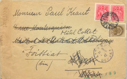 1942 RUMANIA , BUCAREST - LYON , REDIRIGIDO , LLEGADA EN EL FRENTE , BANDA DE CIERRE DE LA CENSURA ALEMANA - Lettres & Documents