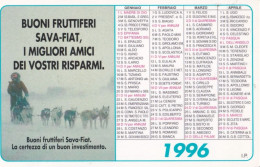 Calendarietto - Buoni Fruttiferi - Sava - Fiat - Anno 1996 - Formato Piccolo : 1991-00