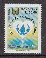 2005 Honduras Water Capital Environment Butterflies Green Complete Set Of 1 MNH - Honduras
