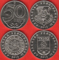 Kazakhstan Set Of 3 Coins: 50 Tenge 2013 "Kostanay, Taldykorgan, Taraz" UNC - Kazajstán