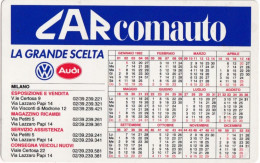 Calendarietto - CAR Comauto - La Grande Scelta - Aud . Wolgvagen - Anno 1992 - Formato Piccolo : 1991-00