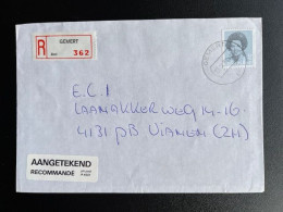 NETHERLANDS 1988 REGISTERED LETTER GEMERT TO VIANEN 29-09-1988 NEDERLAND AANGETEKEND - Covers & Documents