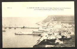 PORT EN BESSIN " La Ville Et Les Falaises "   1917 - Port-en-Bessin-Huppain