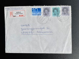 NETHERLANDS 1985 REGISTERED LETTER GOIRLE FRANKISCHE DRIEHOEK TO ARNHEM 15-08-1985 NEDERLAND AANGETEKEND - Covers & Documents