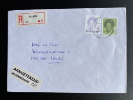 NETHERLANDS 1993 REGISTERED LETTER CHAAM TO UTRECHT NEDERLAND AANGETEKEND - Briefe U. Dokumente