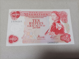 Billete Mauricios, 10 Rupias, Serie A, Año 1967, UNC - Mauritius