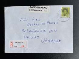 NETHERLANDS 1988 REGISTERED LETTER BRUNSSUM VOORSTRAAT TO UTRECHT 23-11-1988 NEDERLAND AANGETEKEND - Cartas & Documentos