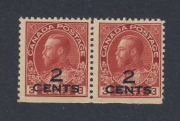 2x Canada Admiral Stamps #140-2c/3c Provis. MNG F/VF SE Guide Value= $60.00 - Unused Stamps