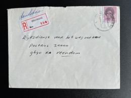 NETHERLANDS 1983 REGISTERED LETTER BRUINISSE TO VEENDAM 21-03-1983 NEDERLAND AANGETEKEND - Covers & Documents