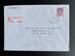 NETHERLANDS 1985 REGISTERED LETTER BROEKHUIZENVORST TO VIANEN 23-08-1985 NEDERLAND AANGETEKEND - Lettres & Documents