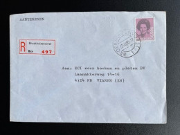 NETHERLANDS 1985 REGISTERED LETTER BROEKHUIZENVORST TO VIANEN 23-08-1985 NEDERLAND AANGETEKEND - Storia Postale