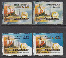 2002 Honduras Banco Del Pais Banks Finance Complete Set Of 4 MNH - Honduras