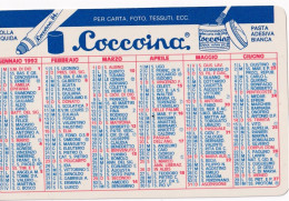 Calendarietto - Coccoina  - Anno 1992 - Formato Piccolo : 1991-00